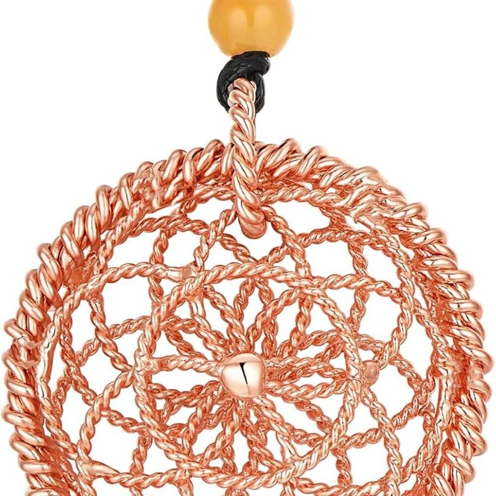 Sacred Geometry Necklace Copper Beads Red Agate Yellow Jade Meditation Spiritual